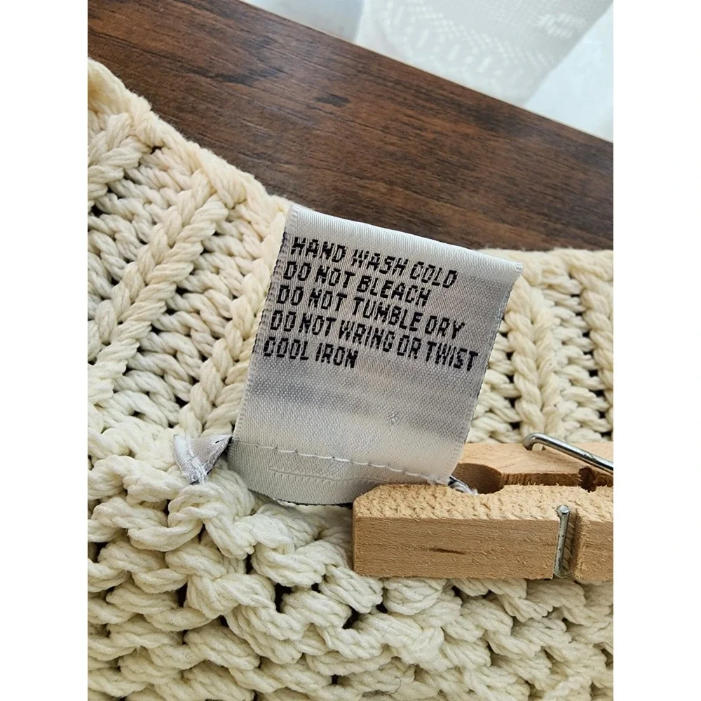 Vintage Knit Linen Blend Sweater Old Money Coastal Minimalist Willi Smith Large